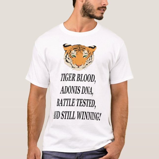 Camiseta ¡La sangre del tigre, DNA de Adonis, batalla (Anverso)