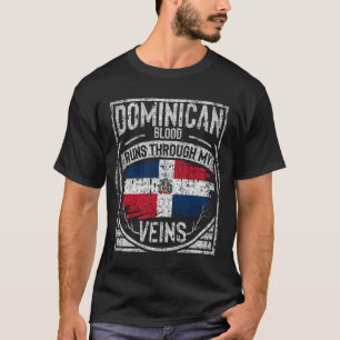 Camiseta La sangre dominicana corre por mis venas