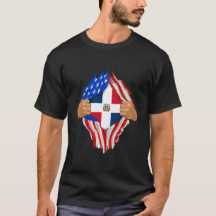 Camiseta La sangre dominicana dentro de mí bandera de Repúb