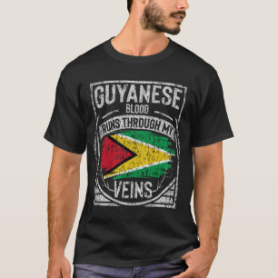 Camiseta La sangre guyanesa corre por mis venas