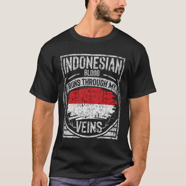 Camiseta La sangre indonesia corre por mis venas (Anverso)