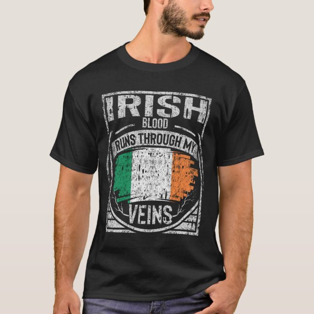 Camiseta La sangre irlandesa corre por mis venas (Anverso)