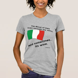 Camiseta La sangre italiana fluye a través de la vena a vec