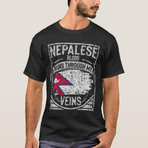 Camiseta La sangre nepalesa corre por mis venas