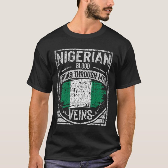 Camiseta La sangre nigeriana corre por mis venas (Anverso)