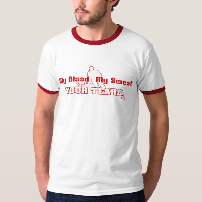 Camiseta La sangre, sudor, rasga - hockey (Anverso)