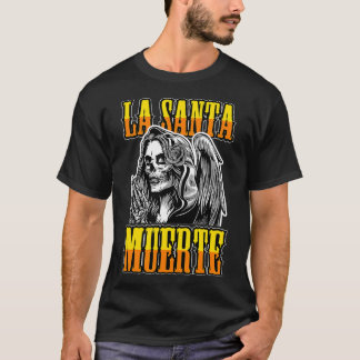 Camiseta La Santa Muerte Orando Angel Dia De Los Muertos M