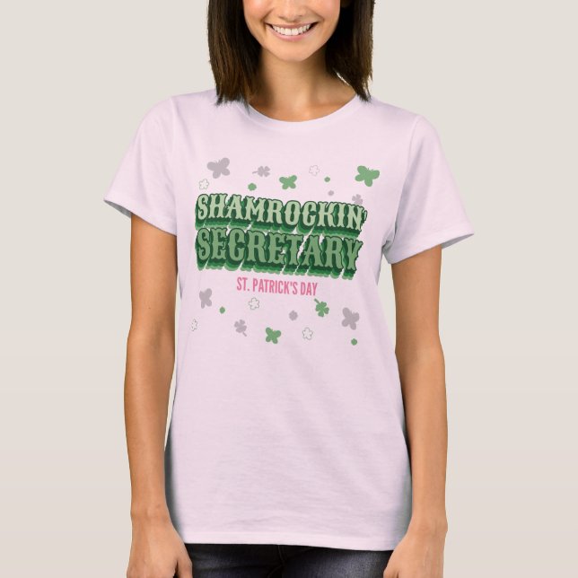 Camiseta La secretaria de Shamrockin, Fun St. Patrick's Day (Anverso)
