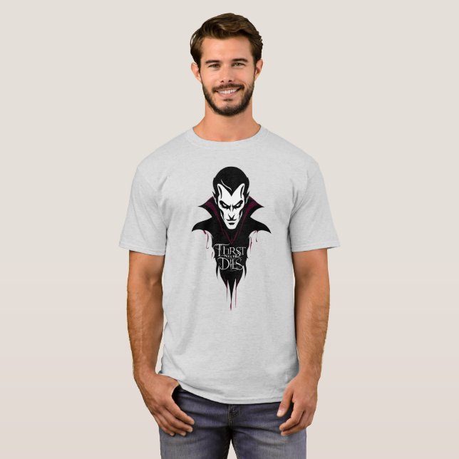 Camiseta La sed nunca muere arte de vampiros (Anverso completo)