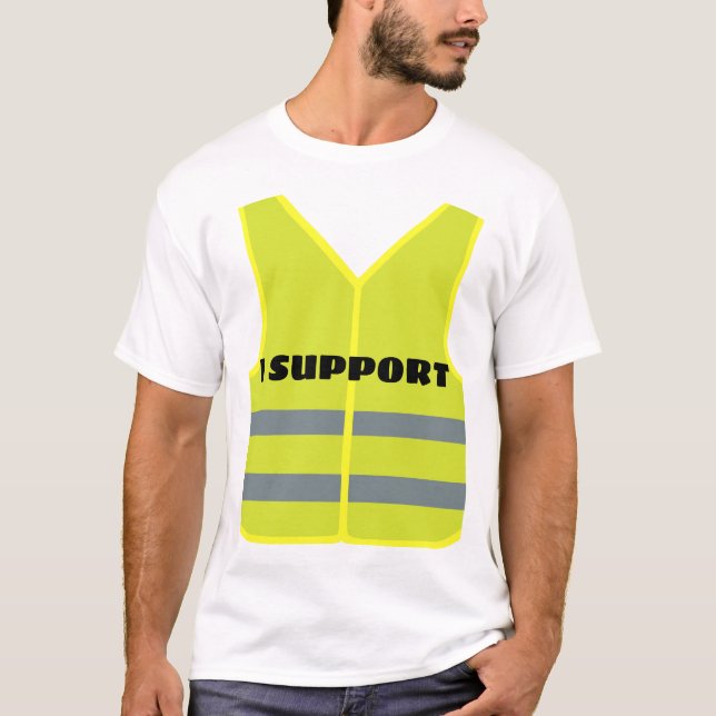 Camiseta La seguridad amarilla del chaleco crea para (Anverso)