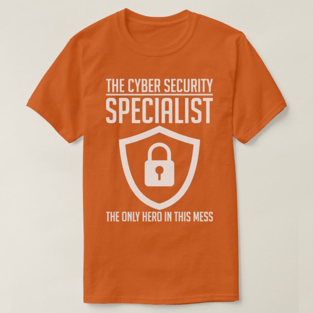 Camiseta La seguridad cibernética de la seguridad informáti (Diseño del anverso)