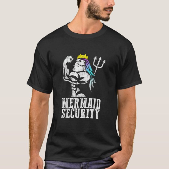 Camiseta La seguridad de la sirena fuerte Merdad Nuevo Padr (Anverso)