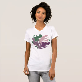 Camiseta La selva moderna y tropical de las hojas coloridas