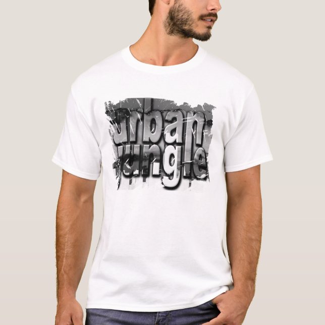 Camiseta La selva urbana de arte digital grunge (Anverso)