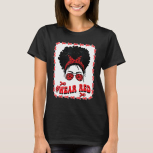 Camiseta La Semana de la Cinta Roja desordenada mujer negra