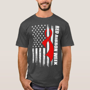 Camiseta La Semana de la Cinta Roja La Bandera Estadouniden