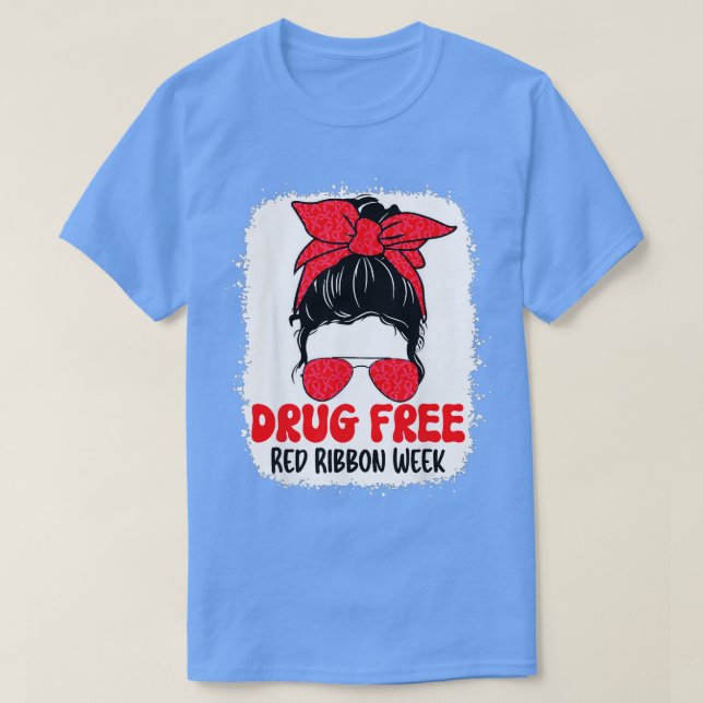 Camiseta La semana de la cinta roja libre de drogas, la cob (Diseño del anverso)