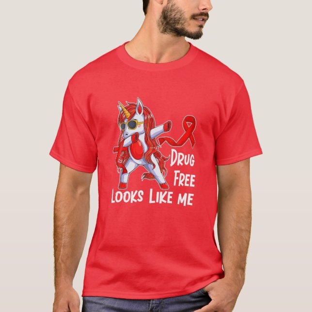 Camiseta La Semana de la Cinta Roja sin medicamentos parece (Anverso)