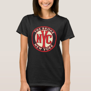 Camiseta La señal de círculo rojo y negro del Bronx Nueva Y