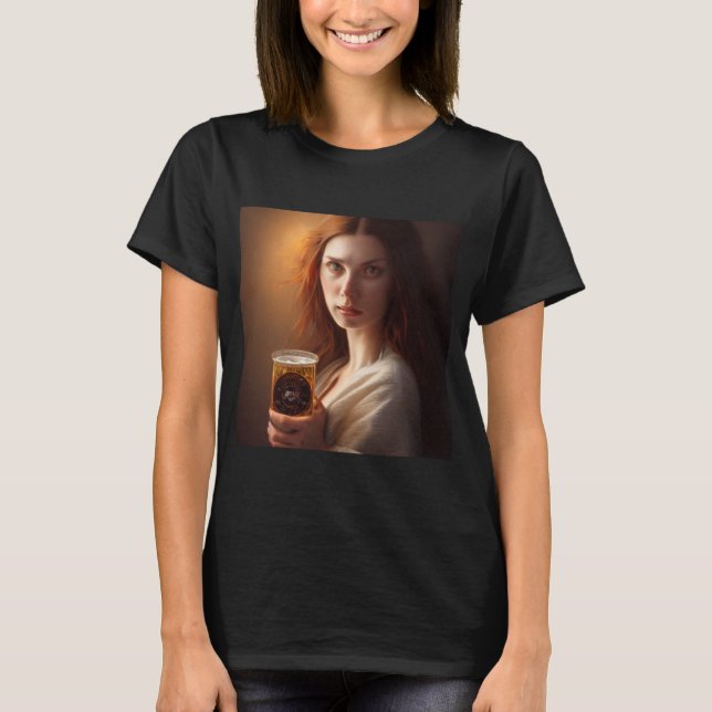 Camiseta la señora con la cerveza (Anverso)