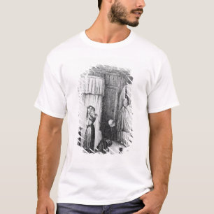 Camiseta La señora de mediana edad en el cuarto