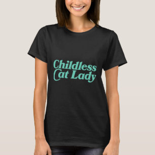 Camiseta La Señora del gato sin hijos Retro Vibrante