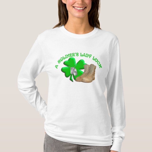 Camiseta La señora Luck de un soldado (Anverso)