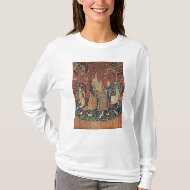 Camiseta La señora y el unicornio: 'Hearing (Anverso)