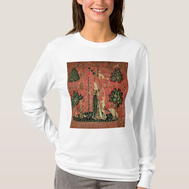 Camiseta La señora y el unicornio: 'Touch (Anverso)
