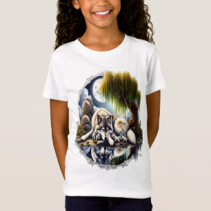 Camiseta La Serenidad De La Luna Un Lobo Sumiso