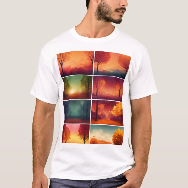 Camiseta "La serenidad del otoño: un paisaje de caída de la (Anverso)