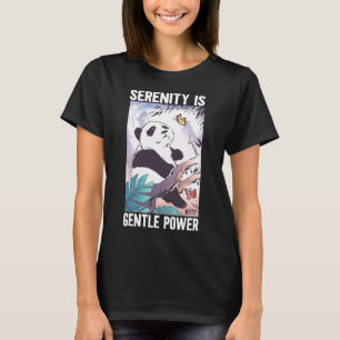 Camiseta La Serenidad Es El Poder Gentil Negro
