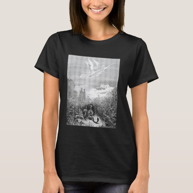 Camiseta La serpiente comedia divino Gustave Dore Dantes Pu (Anverso)