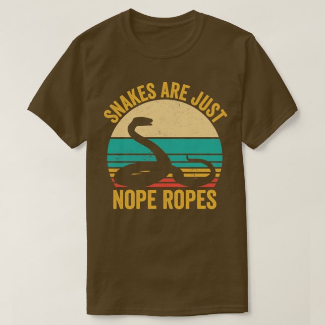 Camiseta La serpiente divertida es sólo Nope Ropes Retro (Diseño del anverso)