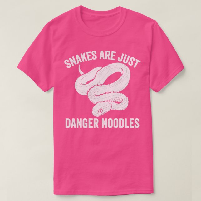 Camiseta La serpiente divertida son solamente fideos peligr (Diseño del anverso)