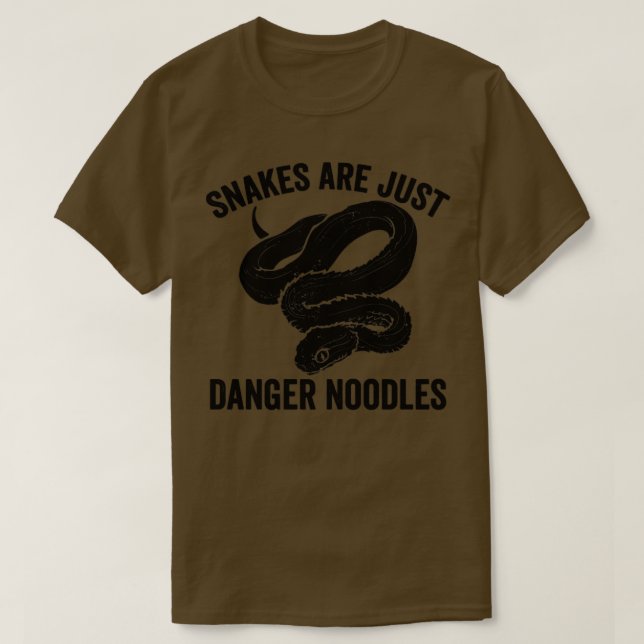Camiseta La serpiente divertida son solamente fideos peligr (Diseño del anverso)