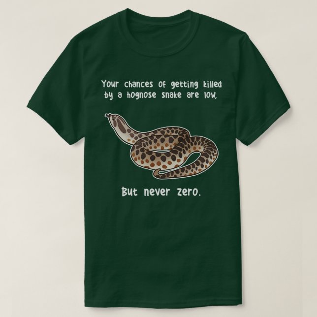 Camiseta La serpiente Hognose Nunca Cero (Diseño del anverso)