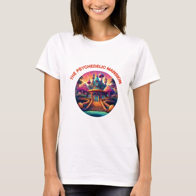 Camiseta La sicodelia montaña de hongos (Anverso)
