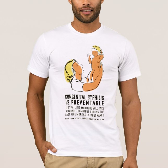 Camiseta La sífilis congénita es prevenible (Anverso)