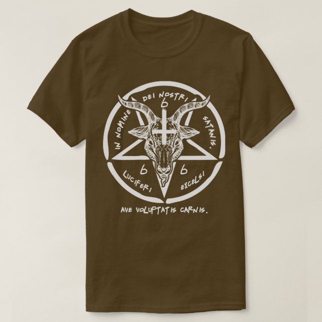 Camiseta La Sigilia De Baphomet De Satán El Culto (Diseño del anverso)