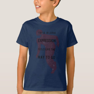 Camiseta La silueta de destello de la cita de la "expresión