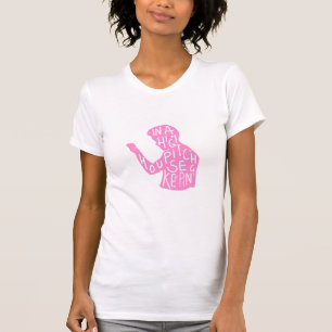 Camiseta La silueta de JJ cita en rosa pastel