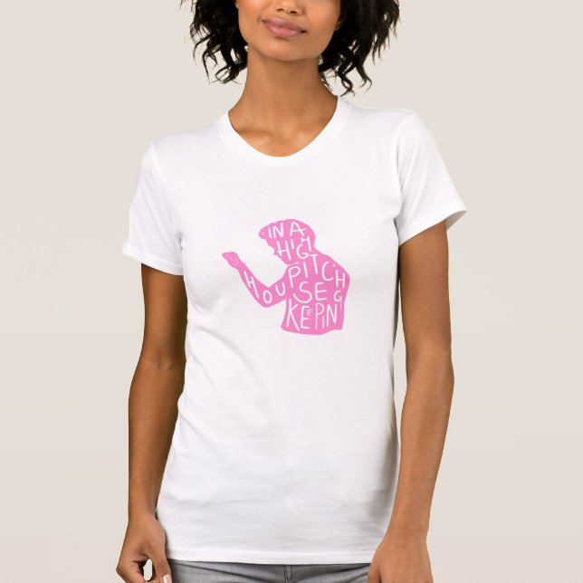 Camiseta La silueta de JJ cita en rosa pastel (Anverso)