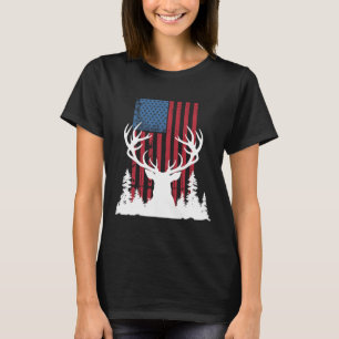 Camiseta La silueta de la caza de venados al aire libre de 