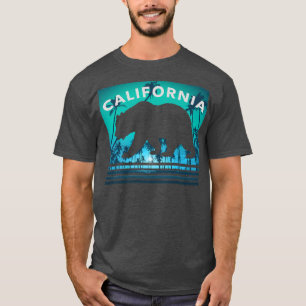 Camiseta La silueta de sol tropical de moda en California