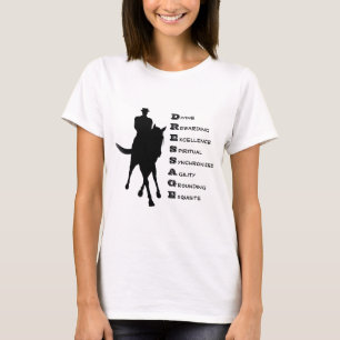 Camiseta La silueta del caballo de dressage es ligera