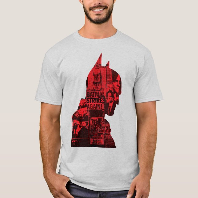 Camiseta La silueta del periódico Batman (Anverso)