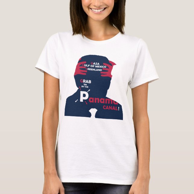 Camiseta La silueta del presidente Trump con la política ex (Anverso)