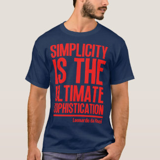Camiseta La simplicidad es la sofisticación máxima Leonardo