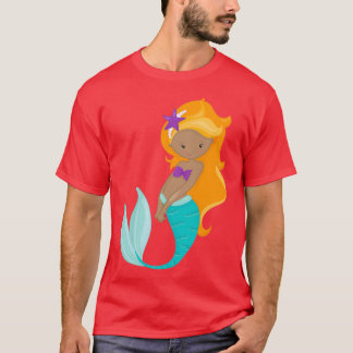 Camiseta La sirena africana Naranja Hair Starfish